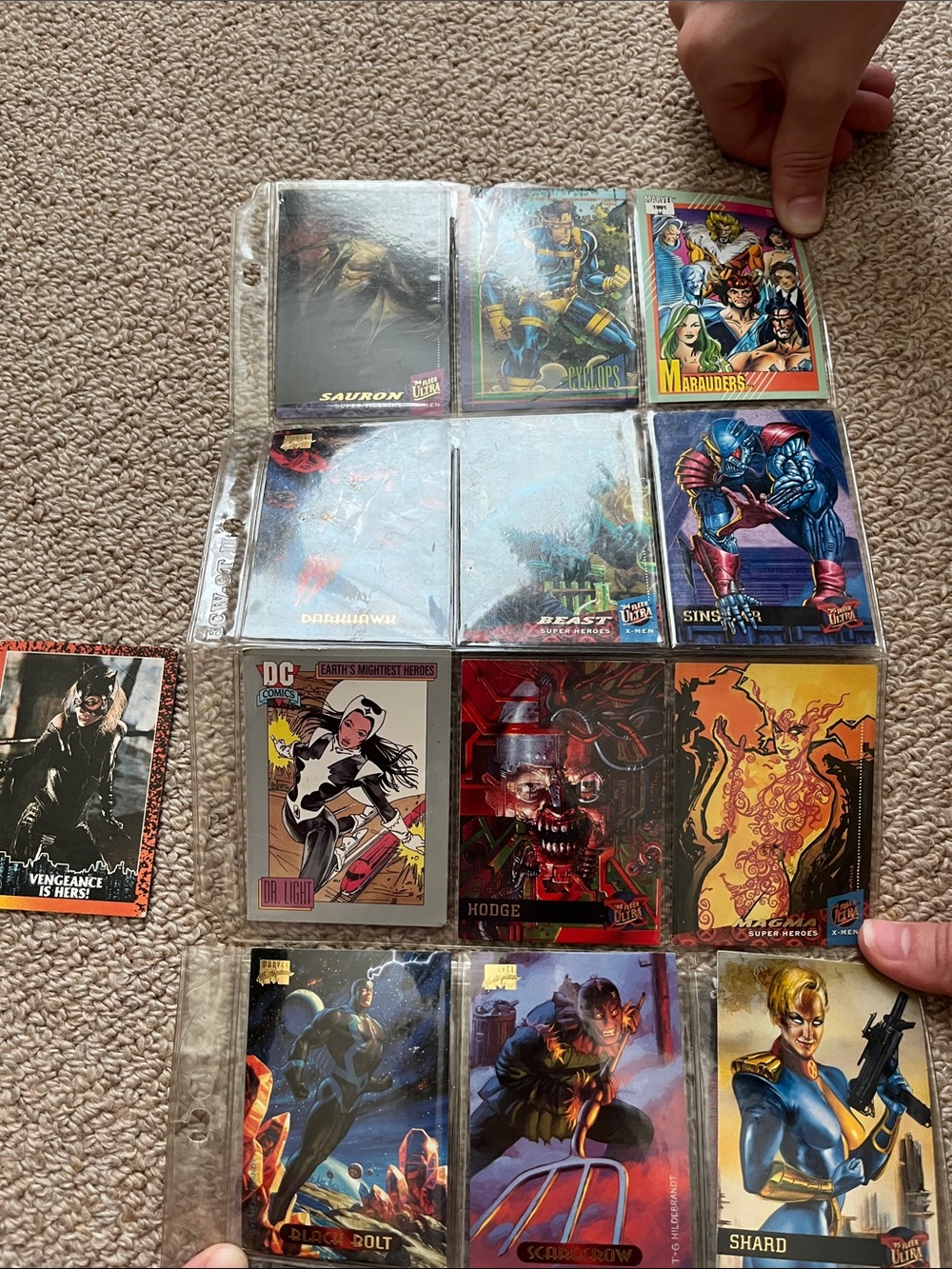Comic Superhero DC Marvel Trading Card Collection - Vintage